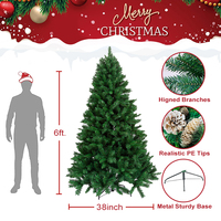 Sapin de Noël géant en épicéa en PVC avec lumières Joyeux Noël Vrai Décor à la maison Vacances