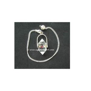 Crystal Quartz With Garnet Pendulums - Product Image 1
