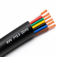 Câble de commande en cuivre KVV 7 conducteurs 0,75/1/1,5/2,5 mm² 450/750V, isolé et gainé PVC, pour câblage d'instrumentation et de coffrets électriques