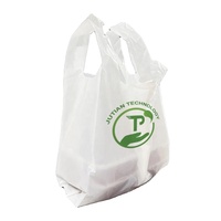 Sacs de transport personnalisés avec logo imprimé pour la vente à emporter, sacs de courses en forme de T, vente en gros, sacs de courses en PEHD robustes pour la vente au détail