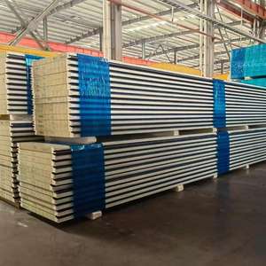 ポリウレタンPU断熱パネル 冷蔵室パネル 冷蔵倉庫建設用 モジュール式壁天井システム - Product Image 3