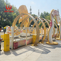 Manège à prix abordable pour parc d'attractions, train sur rail, attraction pour adultes, grande montagnes russes, manège familial pour jardin à thème