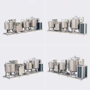 Machine industrielle de fabrication de yaourt grec, de lait et de pâtes de yaourt, pour le mélange, la pasteurisation et la fermentation à petite échelle - Product Image 1