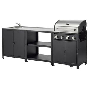 Gabinete de cocina de metal móvil <span class=keywords><strong>exterior</strong></span> CBMmart, diseño moderno para barbacoa al aire libre, gabinetes de fregadero de cocina de acero inoxidable 304 - Product Image 3