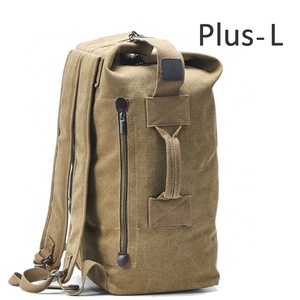 Fashion Outdoor Travel Luggage <strong>Black</strong> Portable Korean Solid Color Large Capacity Sport Rucksack Multifunction Men Canvas <strong>Backpack</strong> - Product Image 6