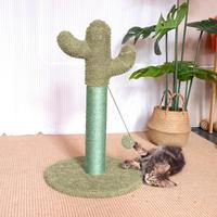 Tempat Garukan Kucing Kaktus dengan Sisal Alami, Pohon Kucing Tahan Lama untuk Kucing Indoor, Pelindung Furnitur Lucu, Bingkai Panjat, Mainan OEM