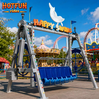 Manège Balançoire Happy Swing en fibre de verre pour parc d'attractions, équipement de fête foraine à vendre