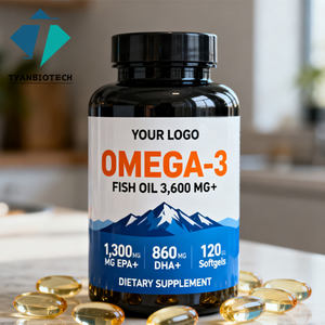Sıcak satış yetişkin takviyeleri balık yağı Softgels astaksantin kril yağı gıda sınıfı 500mg/1000mg vejetaryen Omega-3 kapsül - Product Image 3