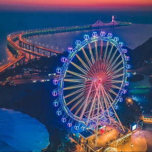 Éclairage LED de façade pour hôtels, parcs à thème, en forme de grande roue, programmable DMX, RGBW, étanche, extérieur, PVC, blanc chaud, IP65 - Product Image 1