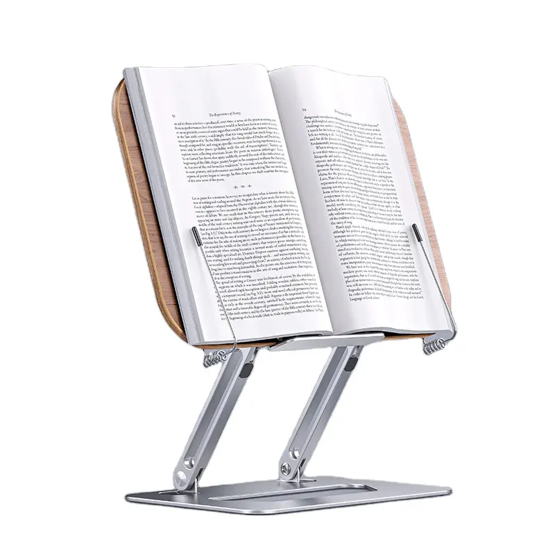 IKATAK yeni Metal ahşap yüksekliği ayarlanabilir masaüstü tutucu kitap standı okuma