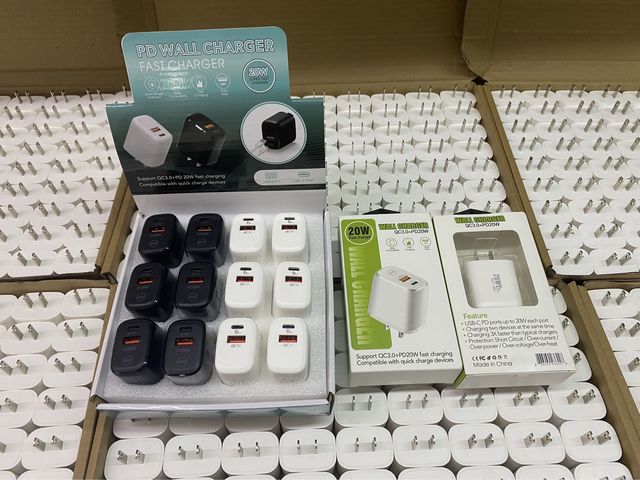 USB C Charger Block 20W USB-C & USB-A Port Charger for Phone 17/16/15/14/13