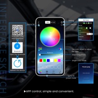 Accessoires automobiles DRL 12V 2,8 pouces Lentille de projecteur Contrôle par application smartphone DIY Phares LED RGB Œil de démon pour voiture