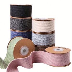 Ruban tissé rayé en polyester-coton de 2,5 cm x 25 yards, grand rouleau, pour la confection de nœuds DIY, accessoires pour vêtements, chapeaux et emballages cadeaux de Pâques - Product Image 5