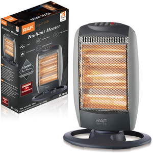 RAF R.1609 Stufa Radiante 1200W Elettrica a Infrarossi Portatile per Interni con Protezione Ignifuga e Sistema di Riscaldamento Rapido - Product Image 1