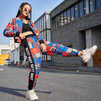 Pantalones Deportivos de Punto con Estampado por Sublimación y Logotipo Personalizado, Estilo Hip Hop Urbano, 100% Poliéster, para Mujer