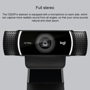 Vente en gros <span class=keywords><strong>Webcam</strong></span> de mise au point automatique <span class=keywords><strong>Logitech</strong></span> <span class=keywords><strong>C922</strong></span> <span class=keywords><strong>HD</strong></span> 1080P avec 2 microphones omnidirectionnels Caméra CMOS <span class=keywords><strong>Logitech</strong></span> <span class=keywords><strong>HD</strong></span> - Product Image 6