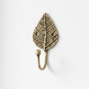 AK Brass Modern Leaf Design Brass Wall <b>Hook</b> Metal <b>Decorative</b> Clothes Hanger <b>Coat</b> <b>Hook</b> Home Decor - Product Image 1