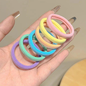 Lot de 20 élastiques à cheveux en tissu, sans couture, très élastiques, durables, noirs, non-dommageables pour queues de cheval, pour femmes - Product Image 4