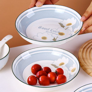 Service de <span class=keywords><strong>vaisselle</strong></span> <span class=keywords><strong>moderne</strong></span> en <span class=keywords><strong>porcelaine</strong></span> à motif floral, ensemble de plats et de bols en céramique, style INS, <span class=keywords><strong>vaisselle</strong></span> marguerite pour restaurants et hôtels - Product Image 3