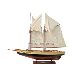 BLUENOSE II Maquettes de bateaux en bois laqué de haute qualité Artisanat du Vietnam Livraison rapide Cadeaux de fantaisie - Product Image 1