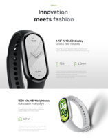 Bracelet Connecté 10 AMOLED Suivi d'Activité Résistant à l'Eau (5ATM) Appels Sommeil Fréquence Cardiaque Suivi Sportif avec Boussole