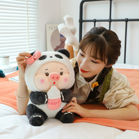 CPC Yanxiannv personalizado suave peluche Panda peluche animal de juguete que hace Panda se transforma en leche té cerdo