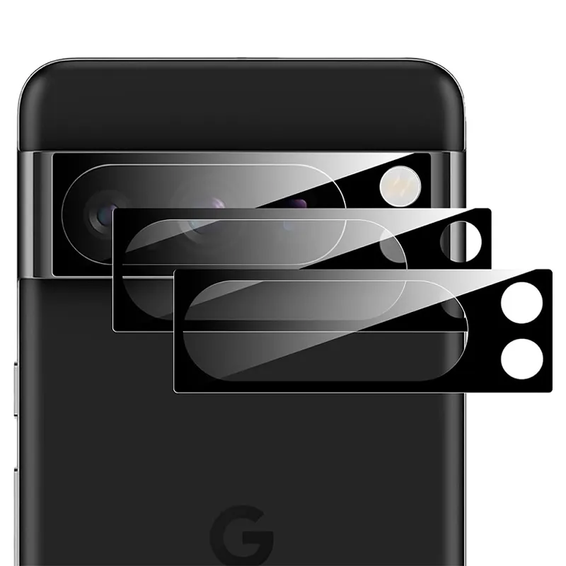 3D schwarzes Kamera objektiv gehärtetes Glas für Google Pixel 8 Pro 7 7A 7 Pro 6 6A 6 Pro zurück Kamera glass chutz für Pixel8