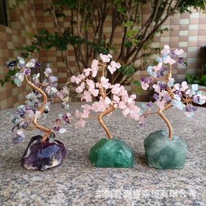 <b>Crystal</b> Money <b>Tree</b> Raw Stone Height 9-13 Cm Home Office Desk Decoration Good Fortune Prosperity Gift - Product Image 5