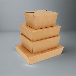 กล่องอาหารกลางวันกระดาษคราฟท์สำหรับใส่อาหารเกรดอาหารกระดาษสีน้ำตาล - Product Image 1