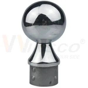 Manufacturer 304 316 Grade Casting Balcony Fittings 80mm OD Stainless Steel Decorative Handrail Ball For 50.8mm 2 Inch Railing