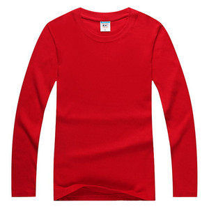 200 Gsm 100% Cotton O-cổ Dài Tay Áo Màu Rắn Áo Thun Tùy Chỉnh Thể Thao Bầu Cử Quảng Cáo Khuyến Mãi Crewneck T Shirt T-shirts - Product Image 6