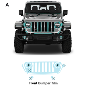 Pour JEEP Gladiator 2020-2022 2023 2024 chaque partie du <span class=keywords><strong>film</strong></span> de voiture prédécoupé TPU PPF <span class=keywords><strong>film</strong></span> transparent auto-réparateur anti-rayures - Product Image 3