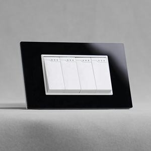 Fabriek Hele Verkoop Best Verkopende Wandschakelaar Hoge Kwaliteit Ons Standaard Wandschakelaars <span class=keywords><strong>4</strong></span> Bende 1 Manier Drukknop Licht Switcgh - Product Image 1