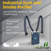Yinuote Nouveau Collecteur de Fumées à Double Bras avec Capots d'Aspiration à Démontage Rapide pour Soudage à l'Arc et Haute Efficacité d'Élimination des Poussières