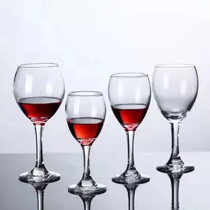 170Ml-380Ml Grosir dan Eceran Gelas Anggur Merah Kristal Kreatif Gelas Anggur Sampanye dengan Logo Khusus