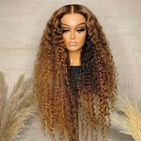 Perruque frontale en dentelle HD sans colle 13x4 13x6, 30 pouces, densité 250, couleur brun chocolat, ondulations profondes lâches, cheveux humains bouclés naturels