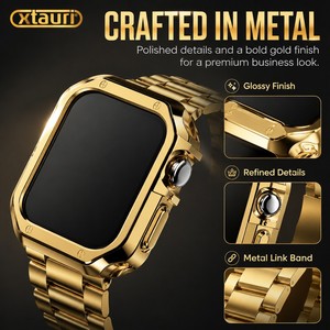 Montre connectée haut de gamme XTAURI, cadran de 40 mm, boîtier épais plaqué or, lumineux, haute qualité, <span class=keywords><strong>assistant</strong></span> vocal IA, <span class=keywords><strong>Android</strong></span> - Product Image 4