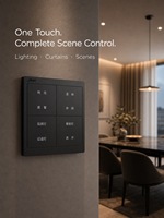 Panneau mural intelligent en métal à 8 touches JINK JKE8TS-F KNX série F 24V compatible Matter via le pont KNX JINK