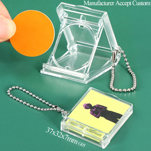 SUNSHING Custom Kpop NFC Mini CD DVD Vinyl <b>Record</b> Keychain, Clear Jewel <b>Case</b> CD Album Charm NFC Music Album Tag Key Chain - Product Image 2