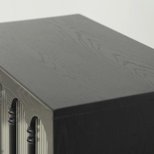 Retro Style Solid Wood <strong>Chest</strong> <strong>of</strong> <strong>Drawers</strong> Living Room Storage Cabinet Multi Functional Dark Walnut Color Furniture - Product Image 5