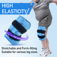 Wrap Ice Therapy avec sangle élastique pour blessures Wrap de glace en gel réutilisable pour les genoux avec peluche douce
