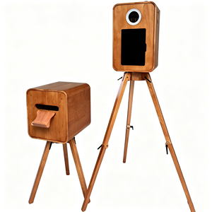 Photomaton en bois populaire avec écran tactile de 18,5 pouces, haut-parleur <span class=keywords><strong>Marshall</strong></span> et lampe flash en option, kiosque à selfies pour événements - Product Image 2