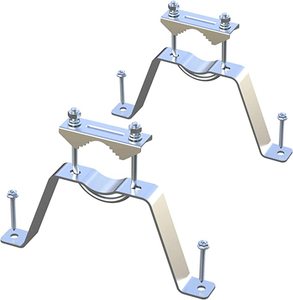 Kit De Soporte Doble Para Montar Antenas En Mástil - Con Pernos En U Resistentes - Para Radios