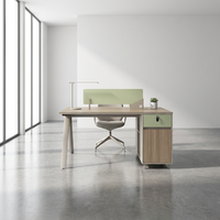 Table de réunion robuste à pieds en A convertible avec tiroir intégré, écran d'intimité, surface en MDF E1 écologique résistante à l'eau, design moderne