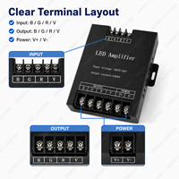 Amplificateur de signal LED RGB industriel 30A DC 5-24V, répéteur de puissance haute vitesse pour contrôle synchrone de projets de bandes LED RGB à grande échelle