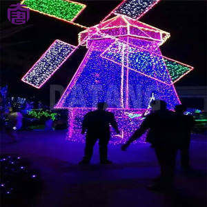 Lampes à LED 3D en forme de moulin à vent IP65, décorations de Noël et de fêtes, pour Noël, Thanksgiving et aménagement paysager - Product Image 5