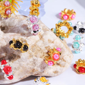 Cuentas Espaciadoras de 15 mm para Manualidades, Cuentas para Hacer Joyas, Aretes, Pulseras, Accesorios, Cuentas Espaciadoras Sueltas de Estrás, Forma Irregular GY - Product Image 3