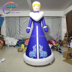 Decorazione evento gonfiabile cartone animato Charater regina Bule vestito donne gonfiabili - Product Image 5