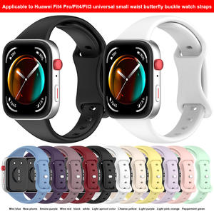 Forwelleny nouveau produit coloré boucle Silicone dragonne caoutchouc remplacement Bracelet bandes pour <span class=keywords><strong>Huawei</strong></span> Fit 3/<span class=keywords><strong>4</strong></span>/<span class=keywords><strong>4</strong></span> <span class=keywords><strong>Pro</strong></span> - Product Image 2