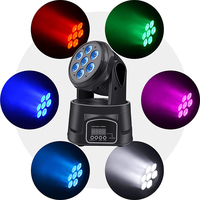 Promotion Mini Moving Wash 7*8W RGBW 4-en-1 LED Sharpy Beam Moving Head Light pour DJ, bars, scènes, clubs, fêtes, concerts et spectacles en direct
